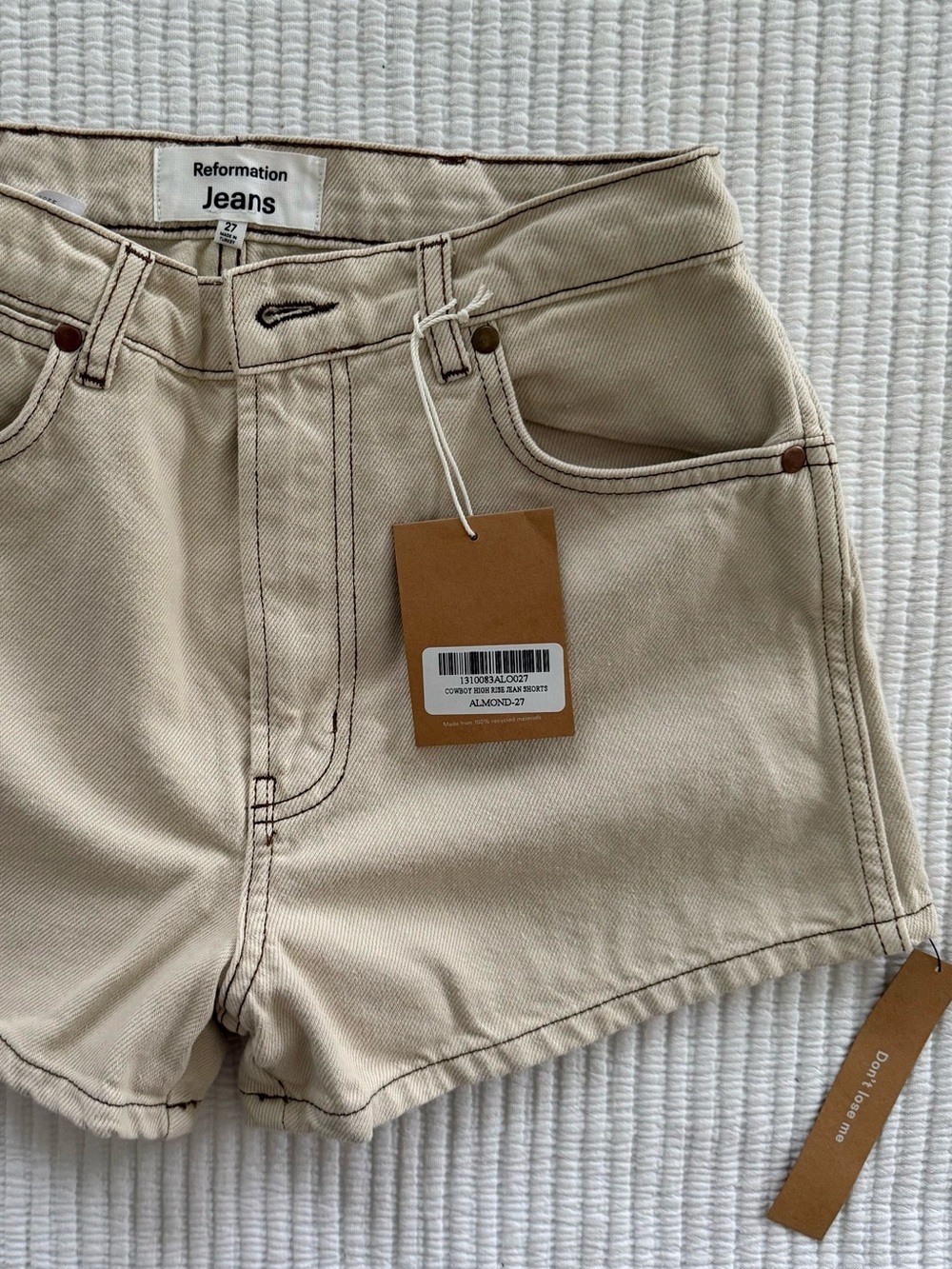 Reformation Cowboy High-Rise Denim Shorts